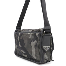 Load image into Gallery viewer, PRADA CamouflagePattern Shoulder Bag Khaki/Black Nylon