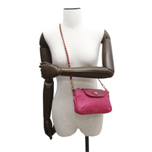 Load image into Gallery viewer, PRADA ★Shoulder Bag Pink Saffiano LeatherLeather Nylon