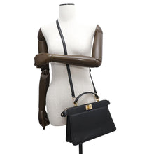 将图像加载到图库查看器中,FENDI Peekaboo Iseeu East West 2way Bag Black8BN323 Leather