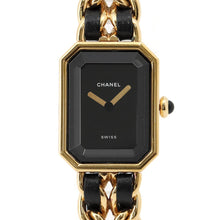 Load image into Gallery viewer, CHANEL Premiere S W20mm×H26mm Gold Plated Leather Black DialH0001