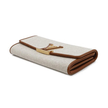 Load image into Gallery viewer, LOUIS VUITTON Portefeuille Capucine Ivory/BrownM80303 Canvas/Calf Leather