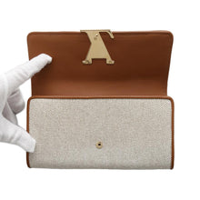 Load image into Gallery viewer, LOUIS VUITTON Portefeuille Capucine Ivory/BrownM80303 Canvas/Calf Leather