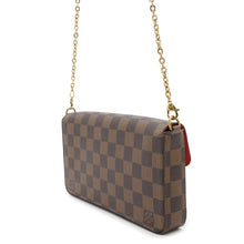 Load image into Gallery viewer, LOUIS VUITTON Felicie Pochette  RedN63032 Damier Ebene Canvas