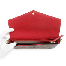 Load image into Gallery viewer, LOUIS VUITTON Felicie Pochette RedN63032 Damier Ebene Canvas