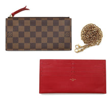 Load image into Gallery viewer, LOUIS VUITTON Felicie Pochette RedN63032 Damier Ebene Canvas