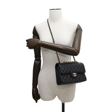 将图像加载到图库查看器中,CHANEL Matelasse Double Flap ChainShoulder Bag BlackA01113 Caviar Leather