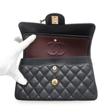 将图像加载到图库查看器中,CHANEL Matelasse Double Flap ChainShoulder Bag BlackA01113 Caviar Leather