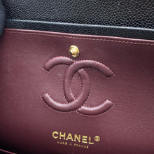 将图像加载到图库查看器中,CHANEL Matelasse Double Flap ChainShoulder Bag BlackA01113 Caviar Leather