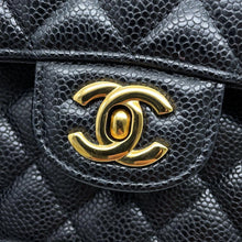将图像加载到图库查看器中,CHANEL Matelasse Double Flap ChainShoulder Bag BlackA01113 Caviar Leather