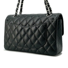 Load image into Gallery viewer, CHANEL Matelasse W Flap ChainShoulder Bag Black Caviar Leather Size 23