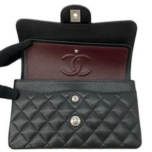 Load image into Gallery viewer, CHANEL Matelasse W Flap ChainShoulder Bag Black Caviar Leather Size 23