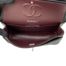 Load image into Gallery viewer, CHANEL Matelasse W Flap ChainShoulder Bag Black Caviar Leather Size 23