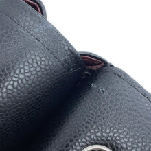 Load image into Gallery viewer, CHANEL Matelasse W Flap ChainShoulder Bag Black Caviar Leather Size 23