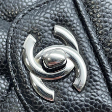 Load image into Gallery viewer, CHANEL Matelasse W Flap ChainShoulder Bag Black Caviar Leather Size 23