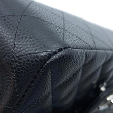Load image into Gallery viewer, CHANEL Matelasse W Flap ChainShoulder Bag Black Caviar Leather Size 23