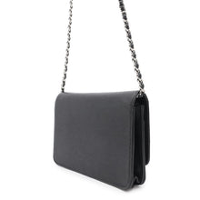 Load image into Gallery viewer, CHANEL CC Logo Chain Wallet BlackA48654 Caviar Leather