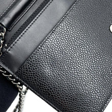 Load image into Gallery viewer, CHANEL CC Logo Chain Wallet BlackA48654 Caviar Leather
