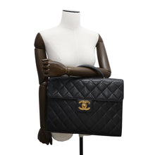 将图像加载到图库查看器中,CHANEL Matelasse business bag BlackA02794 Caviar Leather