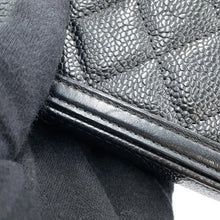 Load image into Gallery viewer, CHANEL CCFiligree Chain Wallet BlackA84450 Caviar Leather