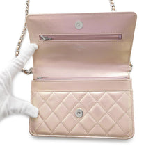 Load image into Gallery viewer, CHANEL ★Matelasse Chain Wallet MetalicPink Lambskin