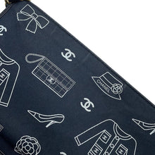 Load image into Gallery viewer, CHANEL Icon ChainPouch Navy Cotton