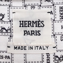 Load image into Gallery viewer, HERMES Bolduc Check T-Shirt Size 36 Blanc Casse Cotton100%