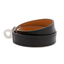将图像加载到图库查看器中,HERMES Kelly Duble Tour Bracelet Size T2 Black Box Calf Leather