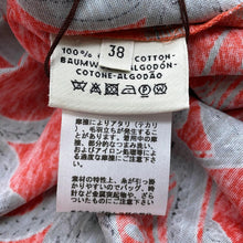 Load image into Gallery viewer, HERMES All-over print T-shirt Size 38 Orange/Gray Cotton100%