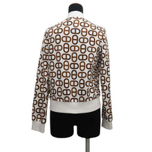 Load image into Gallery viewer, HERMES Chaine d'Ancre Blouson Size 34 White/Marron Halzan Cotton100%