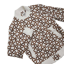 Load image into Gallery viewer, HERMES Chaine d'Ancre Blouson Size 34 White/Marron Halzan Cotton100%