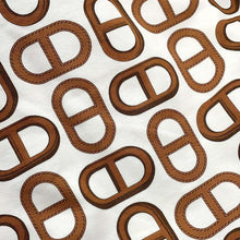 Load image into Gallery viewer, HERMES Chaine d'Ancre Blouson Size 34 White/Marron Halzan Cotton100%