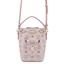 将图像加载到图库查看器中,MCM Visetos Drawstring 2WAY Shoulder Bag PinkMWDBSXL02QH001 Leather