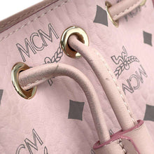 将图像加载到图库查看器中,MCM Visetos Drawstring 2WAY Shoulder Bag PinkMWDBSXL02QH001 Leather
