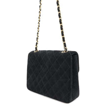 将图像加载到图库查看器中,CHANEL Matelasse Single Flap ChainShoulder Bag Black suede Size 20