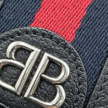 Load image into Gallery viewer, BALENCIAGA Gucci collaboration The Hacker Project phone pouch Black680130 Canvas Leather