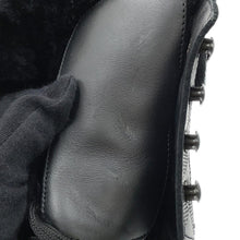 Load image into Gallery viewer, LOUIS VUITTON ★Tibet line 2way lace-up boots Black Damier Infini Leather Fur Size 6 1/2