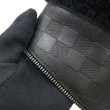 将图像加载到图库查看器中,LOUIS VUITTON ★Tibet line 2way lace-up boots Black Damier Infini Leather Fur Size 6 1/2