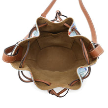 将图像加载到图库查看器中,LOEWE Paula's Ibiza Collaboration Balloon Bag Aqua/Tan328.04AC31 Canvas Leather
