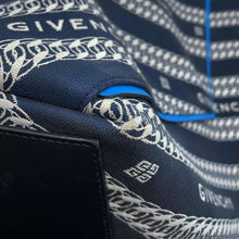 Load image into Gallery viewer, Givenchy ★Bond Tote Navy/White/Black Canvas Leather