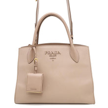Load image into Gallery viewer, PRADA Mono Chrome 2WAYBag Jasmin Flower1BA155 Leather