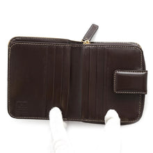 将图像加载到图库查看器中,FENDI Compact zip wallet Brown PVC/Leather