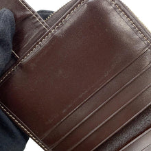 将图像加载到图库查看器中,FENDI Compact zip wallet Brown PVC/Leather