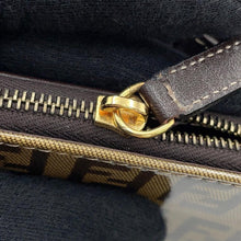 将图像加载到图库查看器中,FENDI Compact zip wallet Brown PVC/Leather