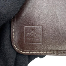 将图像加载到图库查看器中,FENDI Compact zip wallet Brown PVC/Leather