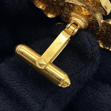 Load image into Gallery viewer, CHANEL Faux Pearl Cufflinks Gold Metal