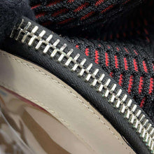 将图像加载到图库查看器中,Christian Louboutin Chunky Knit Explorer Funk Backpack Black/Red/Brown/White Canvas Plastics Leather