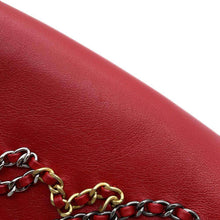 将图像加载到图库查看器中,CHANEL Chain logo 2WAY Shoulder Bag RedAS1779 Leather