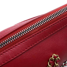 将图像加载到图库查看器中,CHANEL Chain logo 2WAY Shoulder Bag RedAS1779 Leather