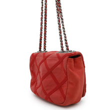 Load image into Gallery viewer, CHANEL Matelasse Double Chain Shoulder Red Leather