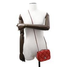 Load image into Gallery viewer, CHANEL Matelasse Double Chain Shoulder Red Leather